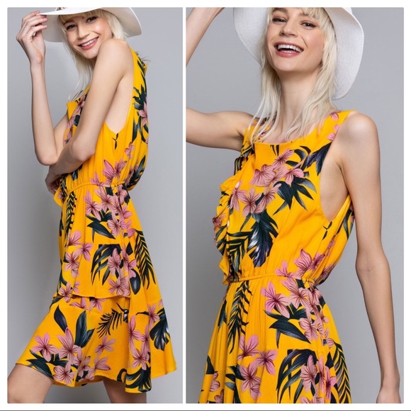 *CLEARANCE* POL Wandering the Tropics Midi Dress - Picture 7 of 15